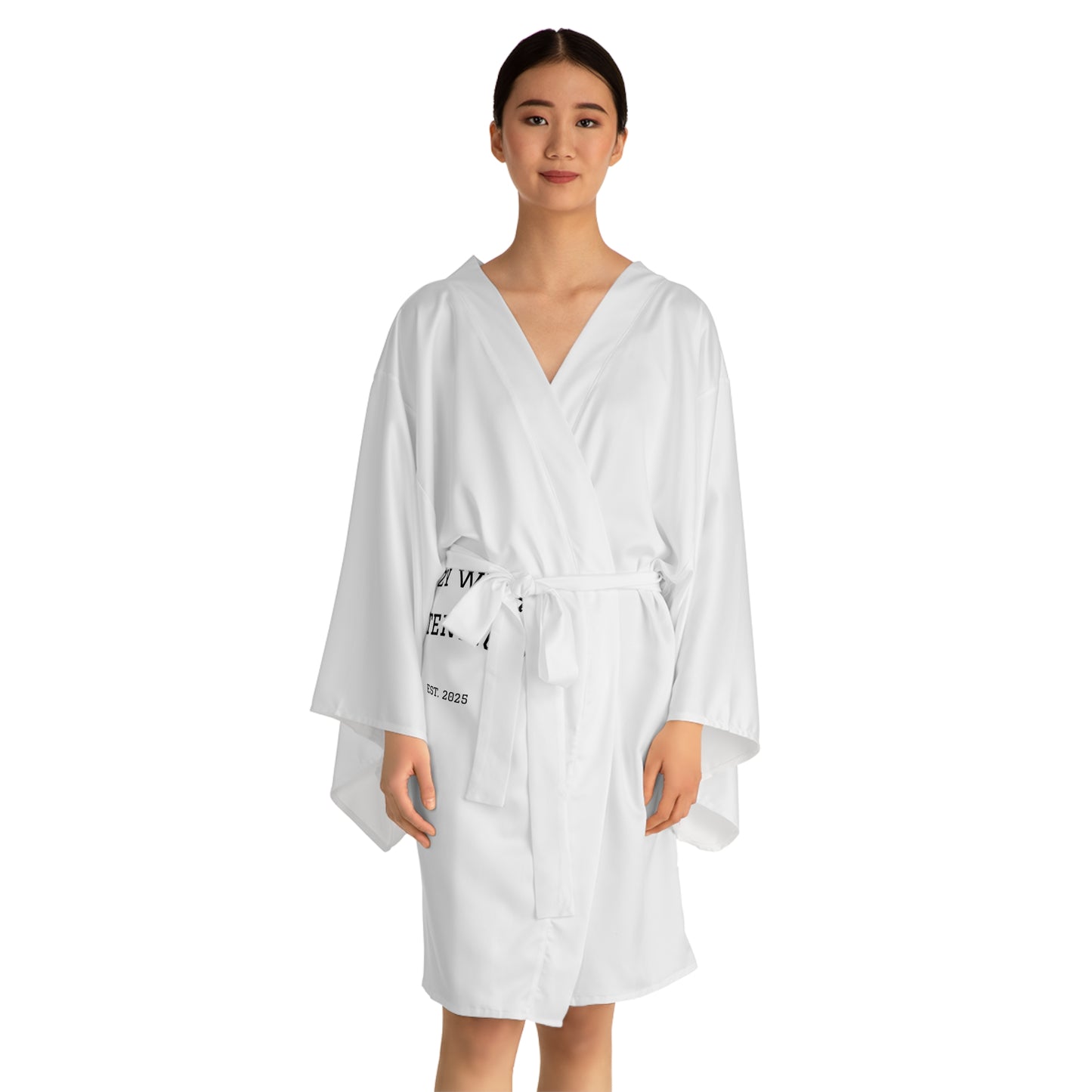Cozy Intention Long Sleeve Kimono Robe, Comfortable Loungewear, Spa Day Essential, Gift for Her, Relaxing Self-Care Attire