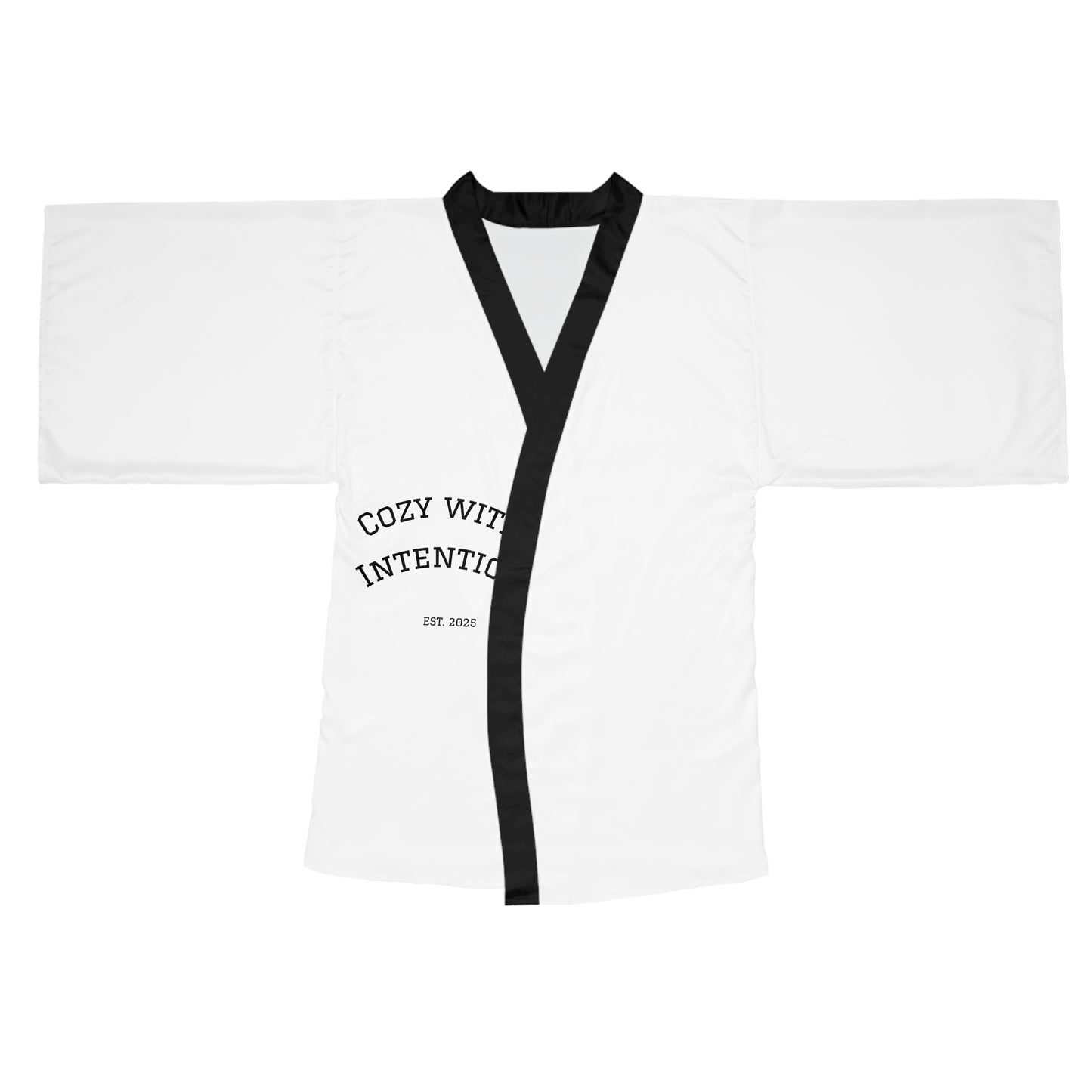 Cozy Intention Long Sleeve Kimono Robe, Comfortable Loungewear, Spa Day Essential, Gift for Her, Relaxing Self-Care Attire