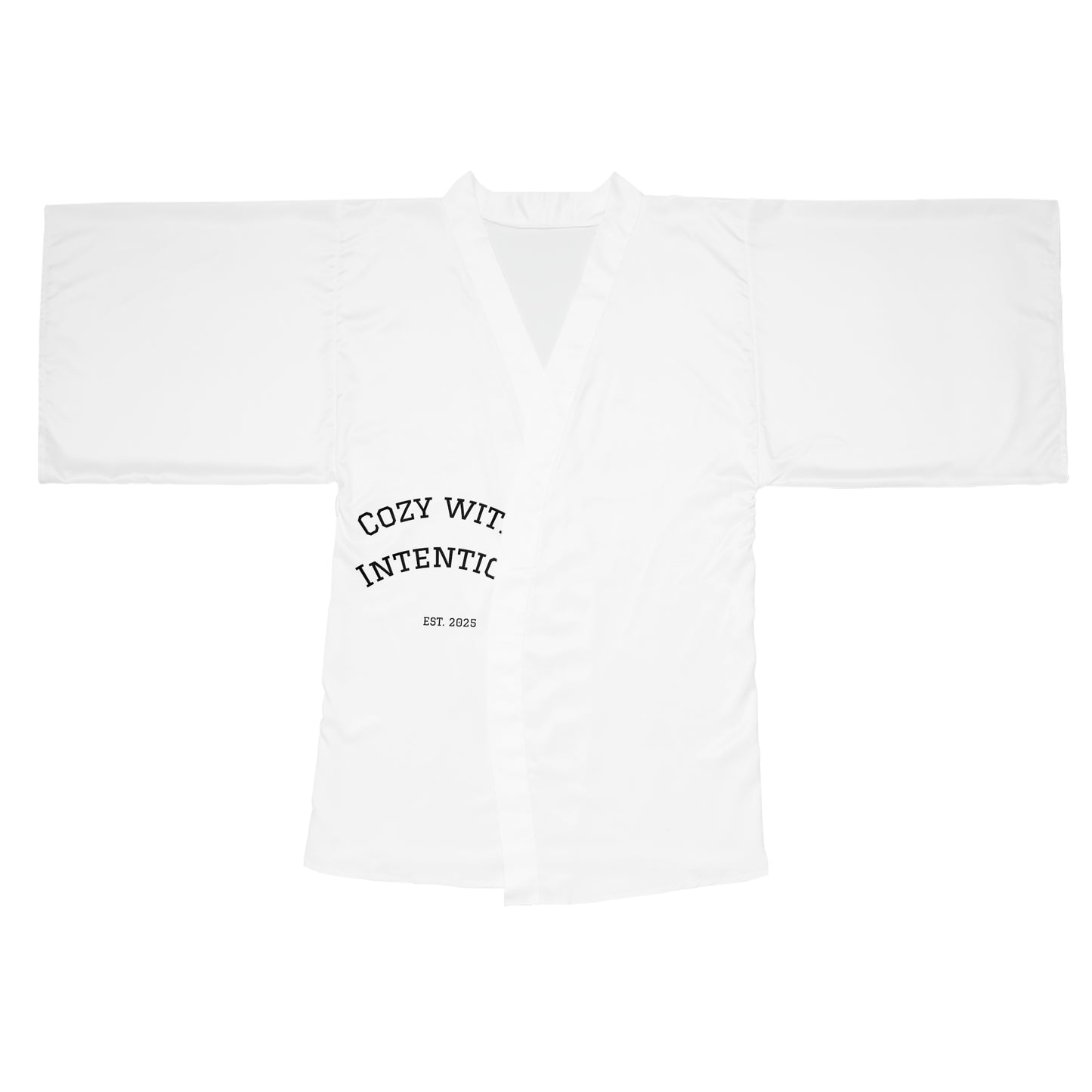 Cozy Intention Long Sleeve Kimono Robe, Comfortable Loungewear, Spa Day Essential, Gift for Her, Relaxing Self-Care Attire