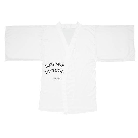Cozy Intention Long Sleeve Kimono Robe, Comfortable Loungewear, Spa Day Essential, Gift for Her, Relaxing Self-Care Attire