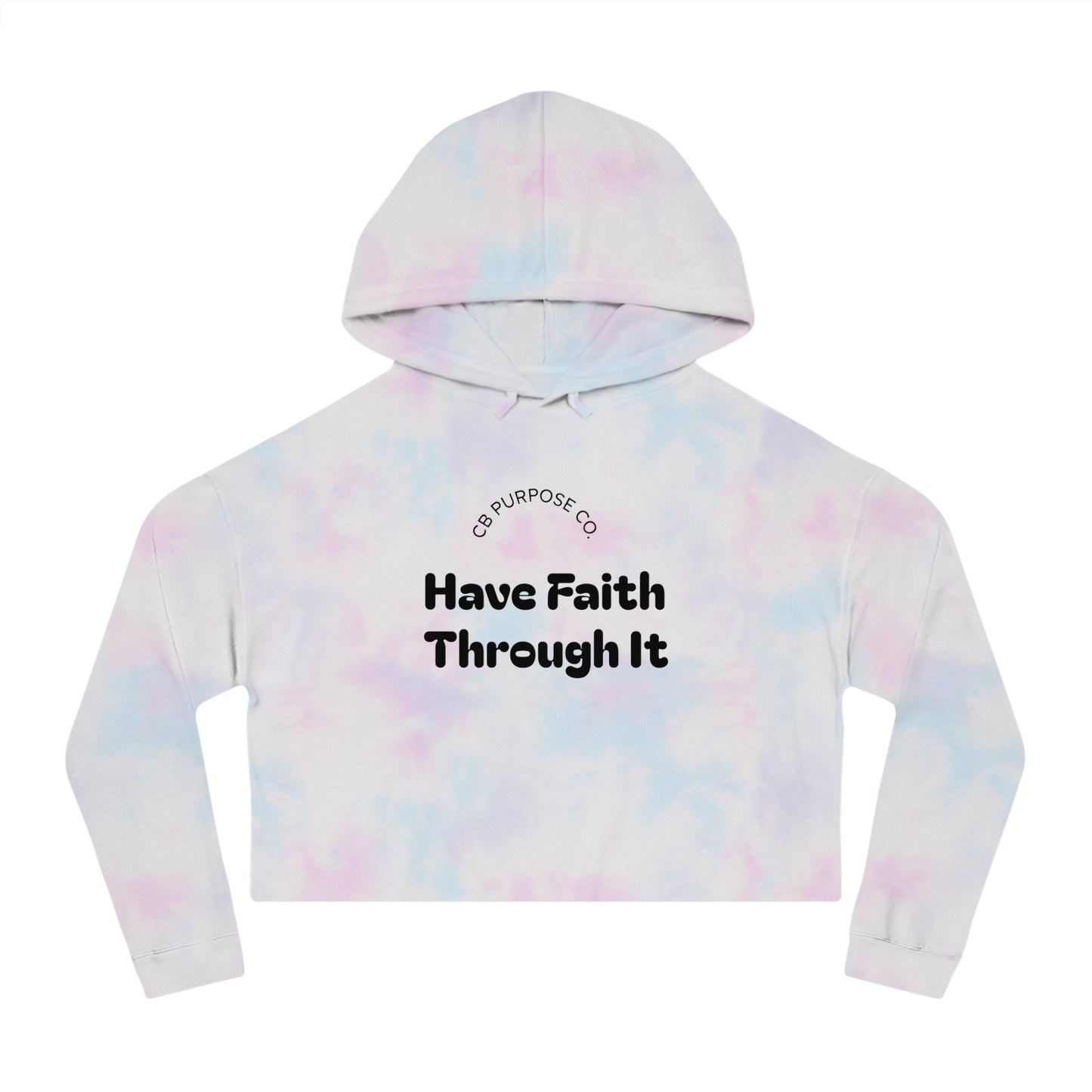 Faith-Inspiring Cropped Sweatshirt - Motivational Hooded Top for Women, Stylish Workout Gear, Casual Wear, Gift for Her, Faith Apparel